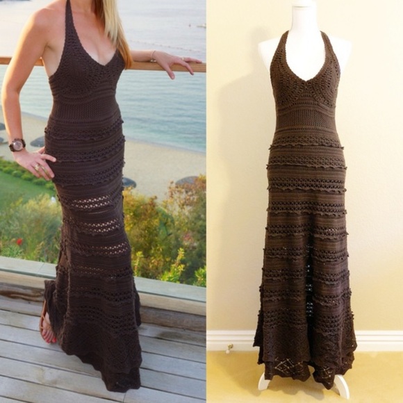 VICTORIA’S SECRET CROCHET HALTER MAXI 🔥 - Picture 1 of 10